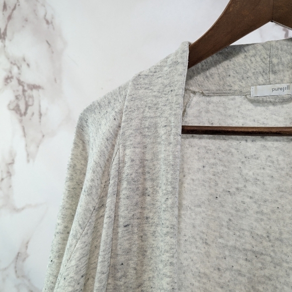 J Jill Cardigan Womens Large Oatmeal Wrap Topper Lightweight Pocket Pure - Picture 2 of 12